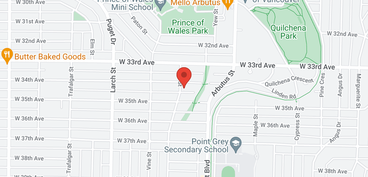 map of 2188 W 34TH AVENUE